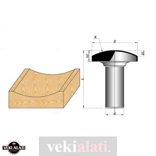 VEKI ALATI glodala sa lemljenim HM pločicama za CNC mašine / 0100 - Image 2