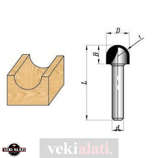 VEKI ALATI glodala sa lemljenim HM pločicama za CNC mašine / 0103 - Image 2