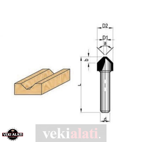VEKI ALATI glodala sa lemljenim HM pločicama za CNC mašine / 0106-01 - Image 2