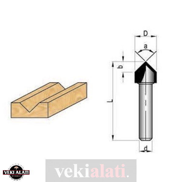 VEKI ALATI glodala sa lemljenim HM pločicama za CNC mašine / 0107-01 - Image 2