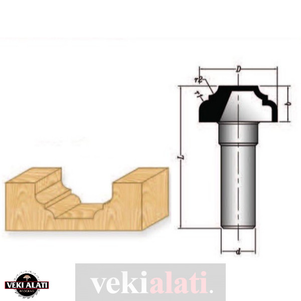VEKI ALATI glodala sa lemljenim HM pločicama za CNC mašine / 0140 - Image 2