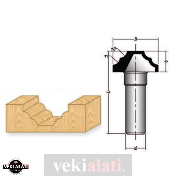 VEKI ALATI glodala sa lemljenim HM pločicama za CNC mašine / 0150 - Image 2