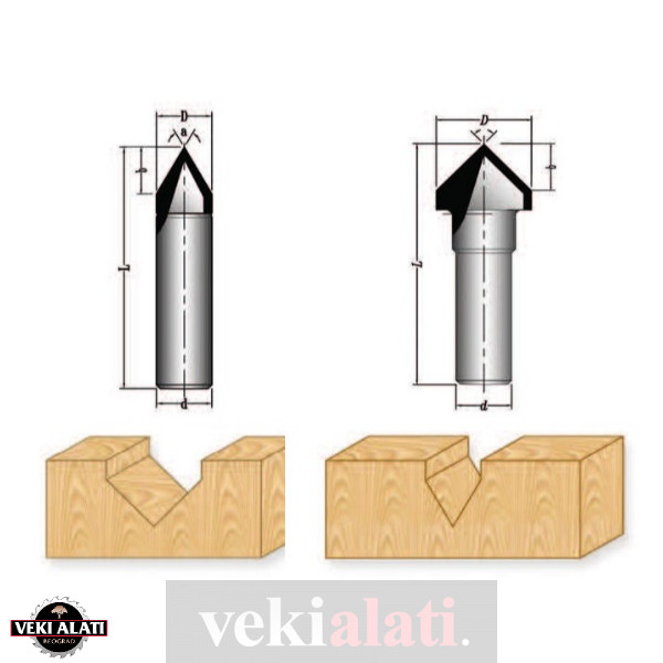 VEKI ALATI glodala sa lemljenim HM pločicama za CNC mašine / 0165 - Image 2