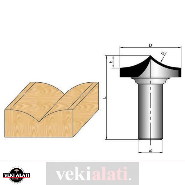 VEKI ALATI glodala sa lemljenim HM pločicama za CNC mašine / 0166 - Image 2