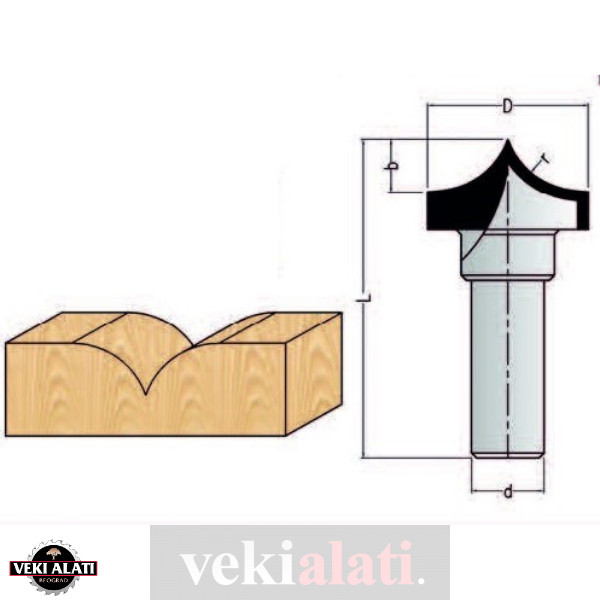 VEKI ALATI glodala sa lemljenim HM pločicama za CNC mašine / 0167 - Image 2