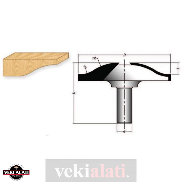 VEKI ALATI glodala sa lemljenim HM pločicama za CNC mašine / 0230-01 - Image 2