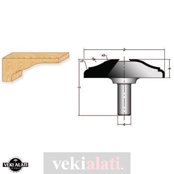 VEKI ALATI glodala sa lemljenim HM pločicama za CNC mašine / 0240 - Image 2