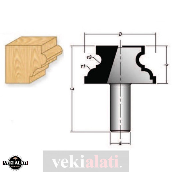 VEKI ALATI glodala sa lemljenim HM pločicama za izradu šara / 0290-01 - Image 2