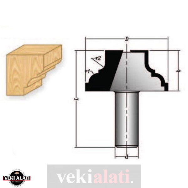VEKI ALATI glodala sa lemljenim HM pločicama za izradu šara / 0310-01 - Image 2