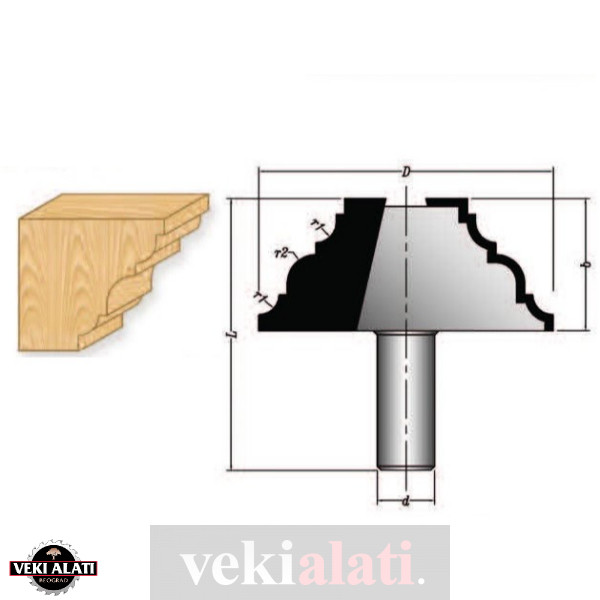 VEKI ALATI glodala sa lemljenim HM pločicama za izradu šara / 0390-01 - Image 2