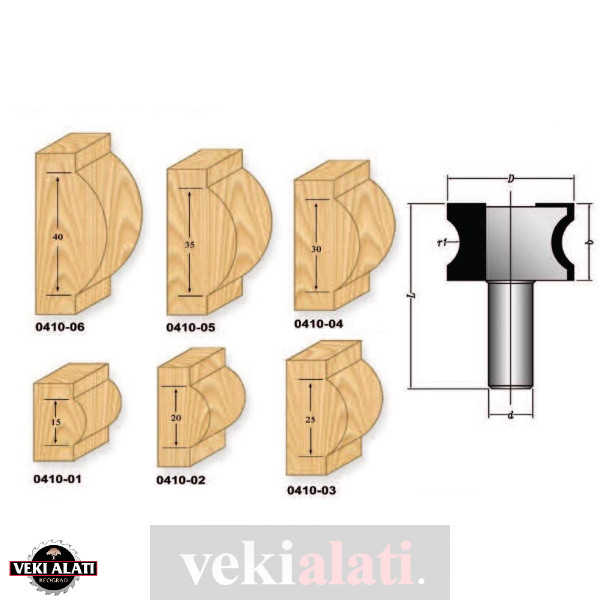 VEKI ALATI glodala sa lemljenim HM pločicama za CNC mašine / 0410 - Image 2