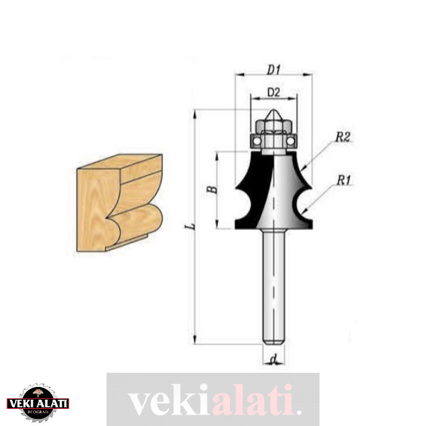VEKI ALATI glodala za rad po šablonu / 0430-33 - Image 2