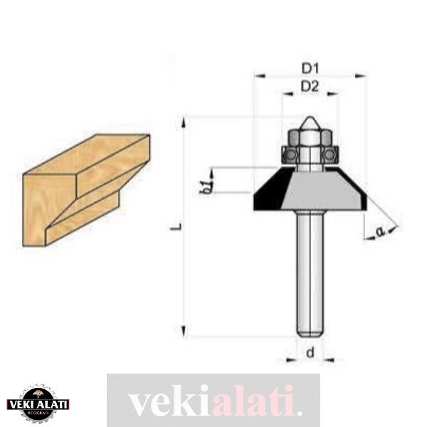VEKI ALATI glodala za rad po šablonu / 0430-35 - Image 2