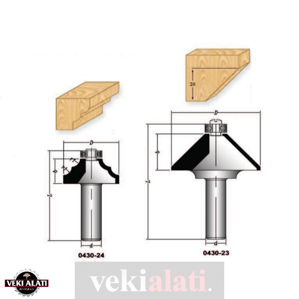 VEKI ALATI glodala za rad po šablonu / 0430-23 / 0430-24 - Image 2