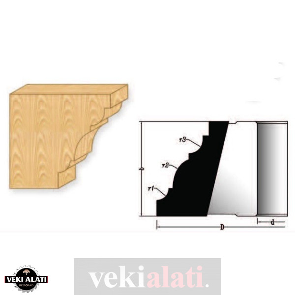 VEKI ALATI profilna glodala za šare i visoki sims / 0700-01 - Image 2