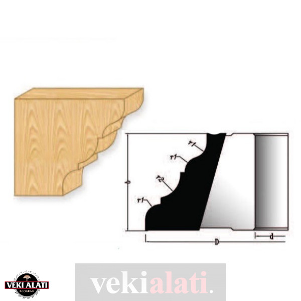 VEKI ALATI profilna glodala za šare i visoki sims / 0705-01 - Image 2