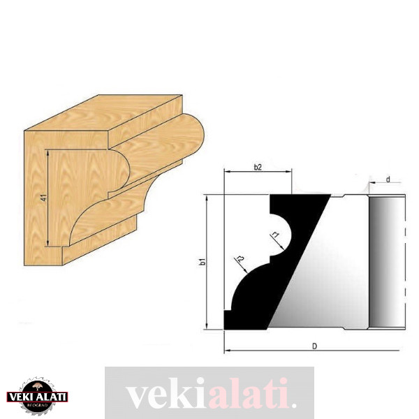 VEKI ALATI profilna glodala za šare i visoki sims / 0713-01 - Image 2