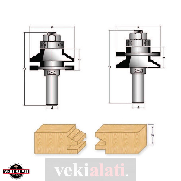 VEKI ALATI alati za profil i kontraprofil za vrata / 0780-01 - Image 2