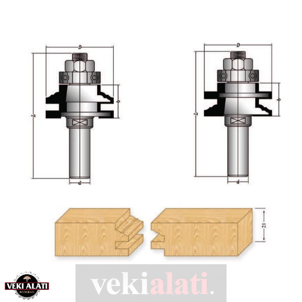VEKI ALATI alati za profil i kontraprofil za vrata / 0785-01 - Image 2