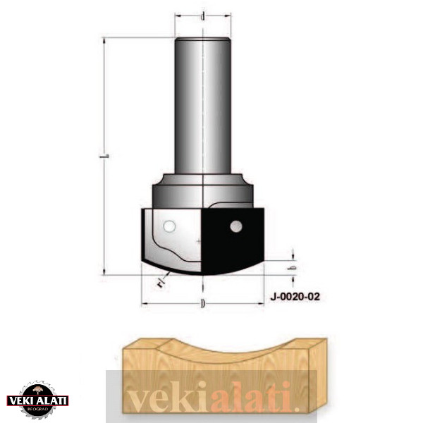 VEKI ALATI profilno glodalo za CNC mašine / J-0020-01 / J-0020-02 - Image 3