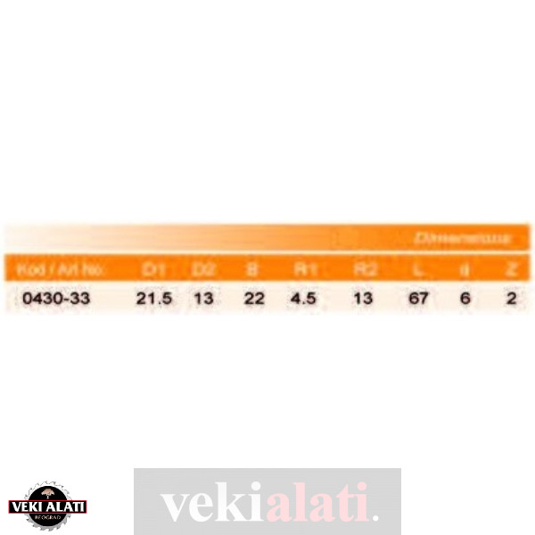 VEKI ALATI glodala za rad po šablonu / 0430-33 - Image 3