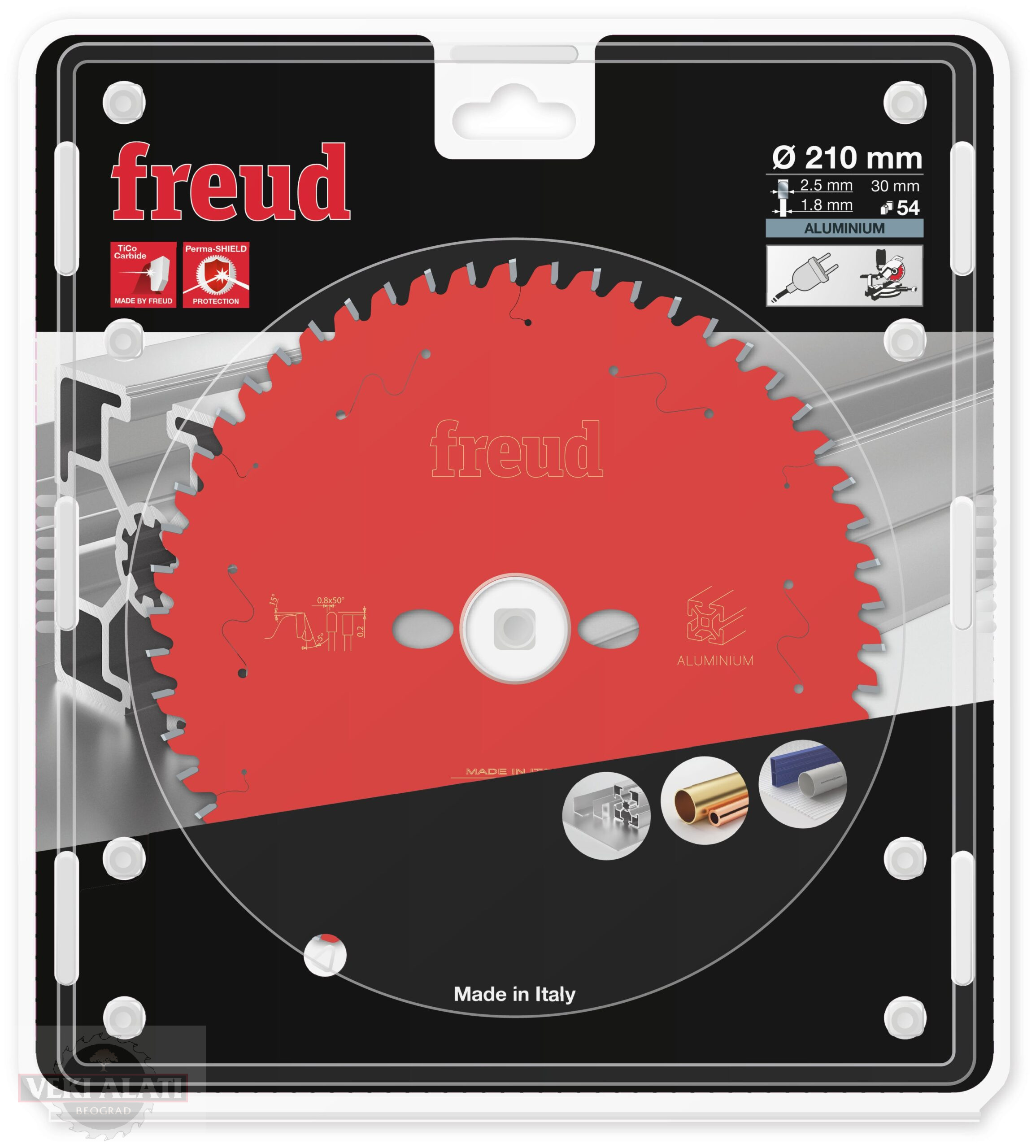 FREUD Kružna testera (cirkular) za sečenje aluminijuma 210 x 30 x 2,5/1,8 x T54 / FR15A001M
