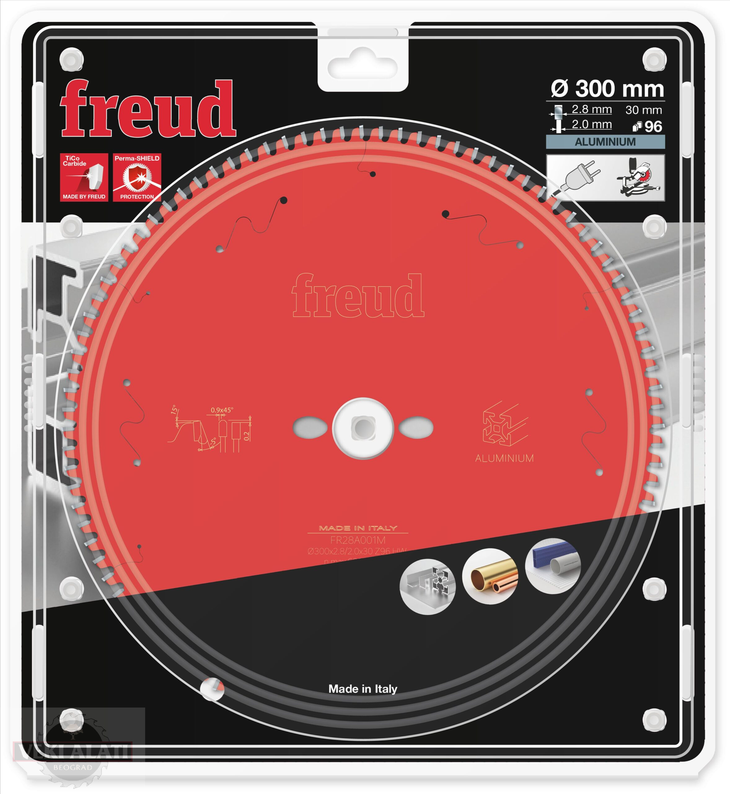 FREUD Kružna testera (cirkular) za sečenje aluminijuma 300 x 30 x 2,8/2 x T96 / FR28A001M