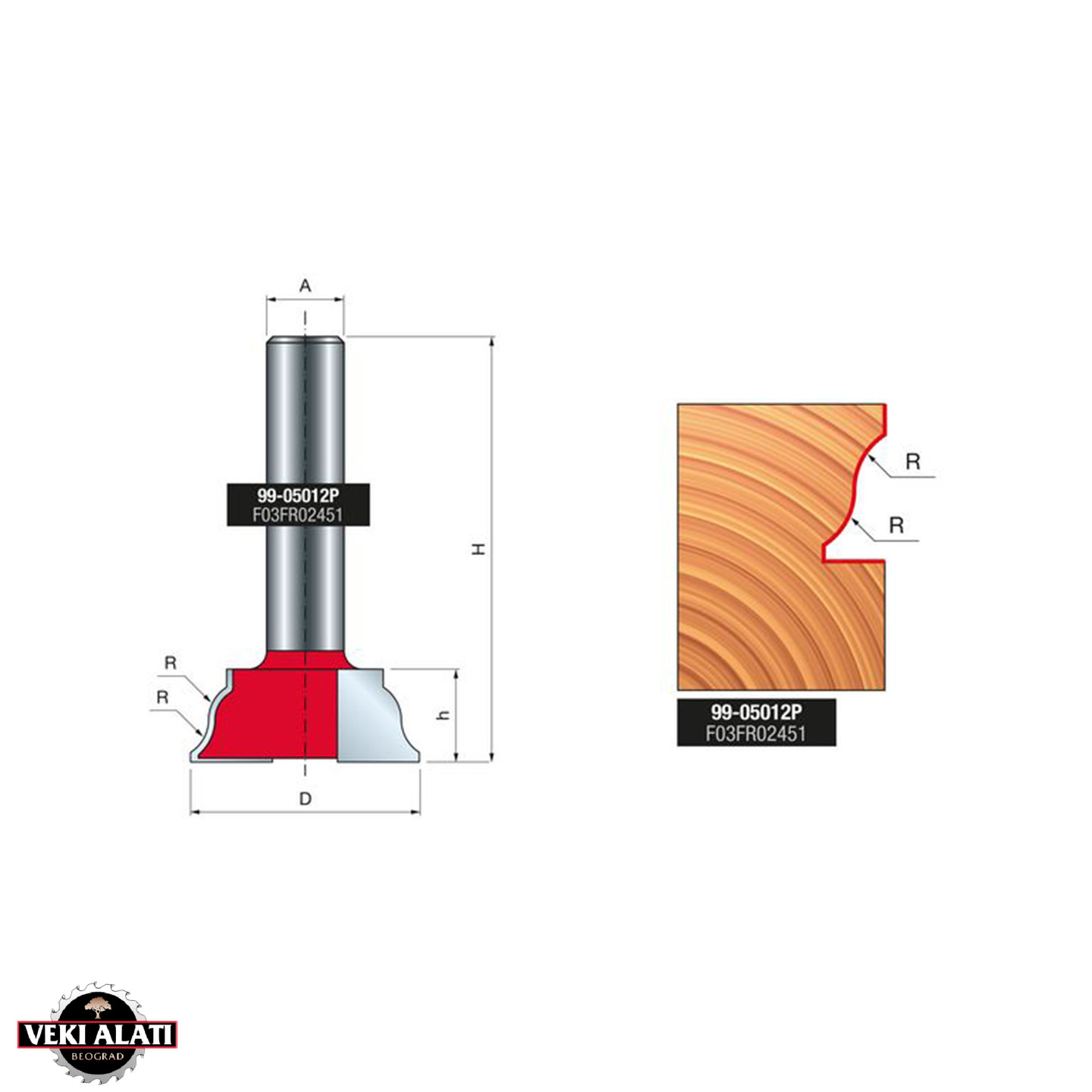 FREUD alat za prozorska krila, prihvat 12 mm, 6 x 15,5 / 99-05012P