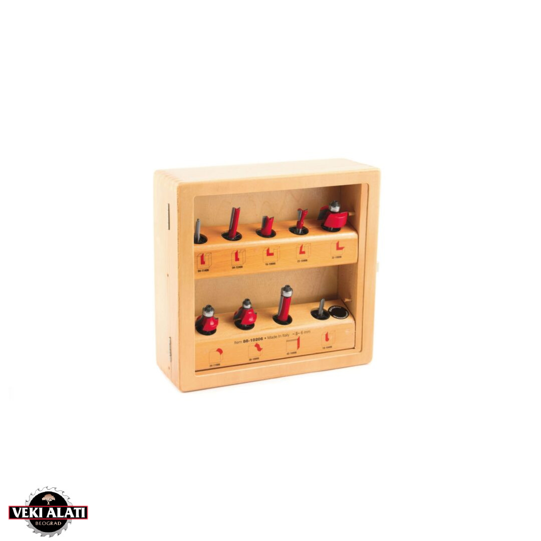 FREUD Srednji set glodala od 9 delova, prihvat 6 mm / 88-10206P