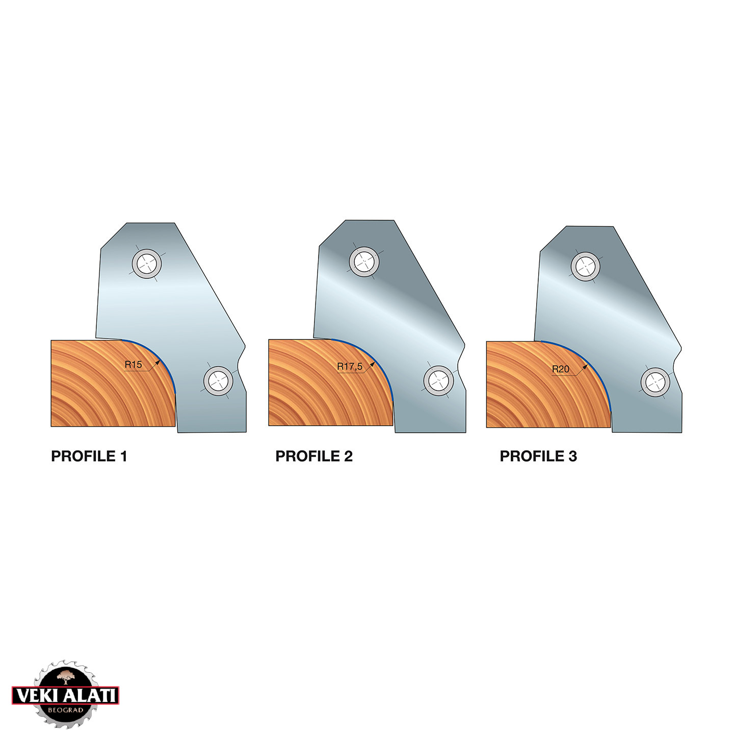 FREUD CNC alat sa multi radijus noževima, 72 x 59 x 20 x 50 Z2 / NC50M-A - Image 2
